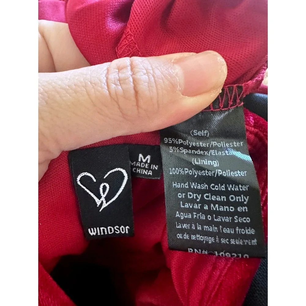 Windsor Red Kyla Velvet Cutout Corset Skater Mini Dress Wedding Formal Date M - Picture 9 of 12